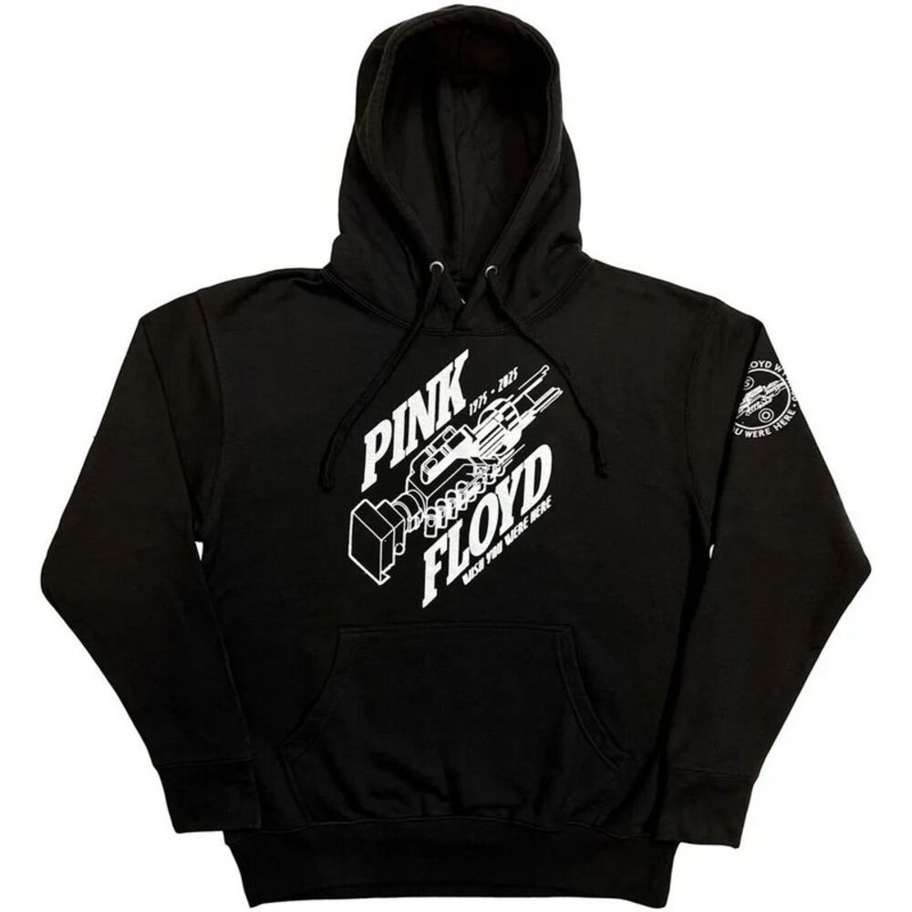 Pink Floyd Unisex Adult Wish You Were Here Robot Hands Pull Over Hoodie / Black